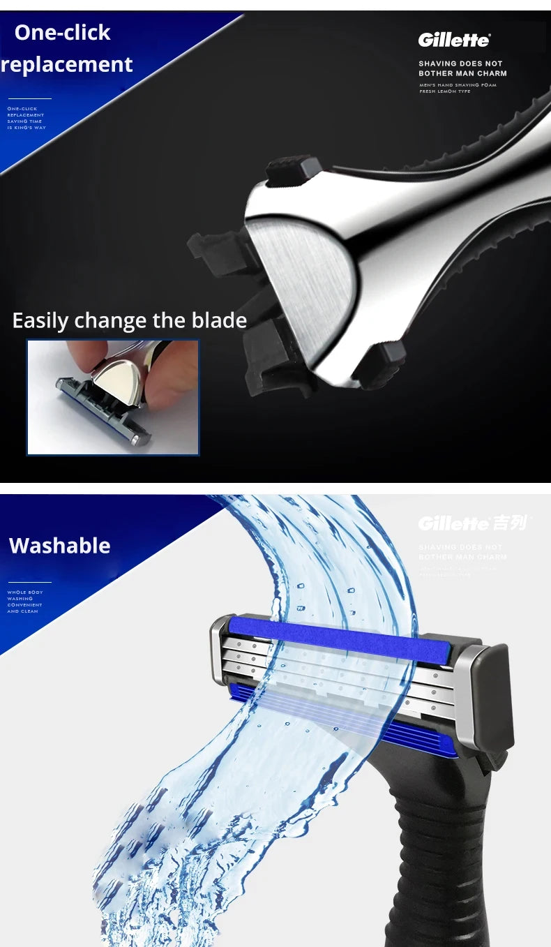 3-Layer Manual Shaving Razor for Men - 4