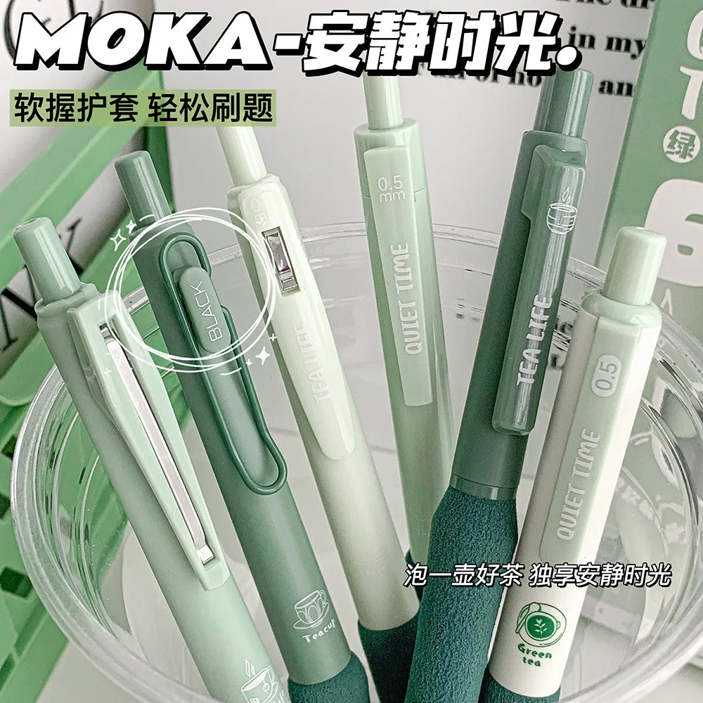 6-Piece Aesthetic Quick-Dry Gel Pen Set - 8