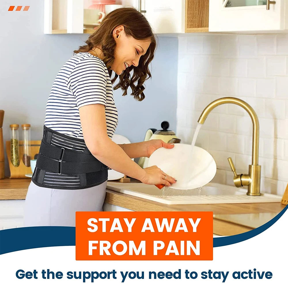 Adjustable Lumbar Support Belt for Lower Back Pain Relief - 17