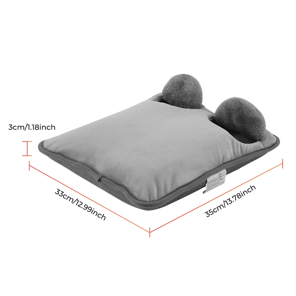 Electric USB Heated Foot Warmer with 4 Heat Levels - 10