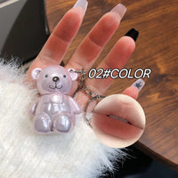 Cute Bear Keychain Velvet Matte Lip Clay