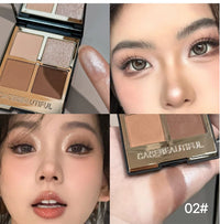 4-Color Versatile Eyeshadow Palette for Daily Makeup