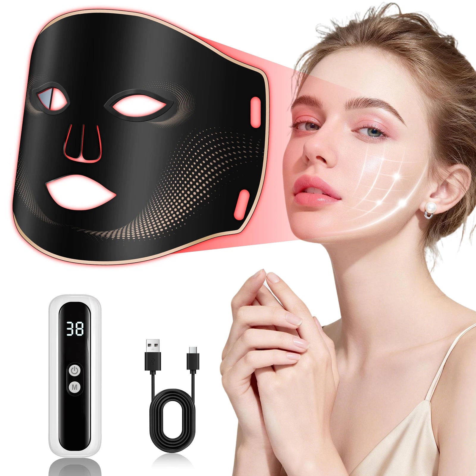 7-Color LED Light Therapy Facial Mask for Skin Rejuvenation - 1