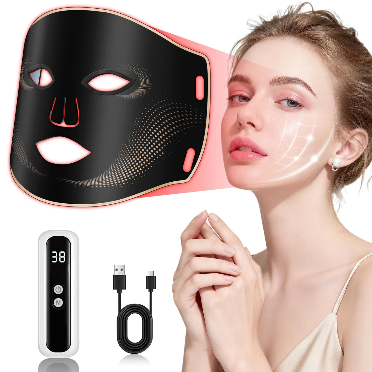 7-Color LED Light Therapy Facial Mask for Skin Rejuvenation