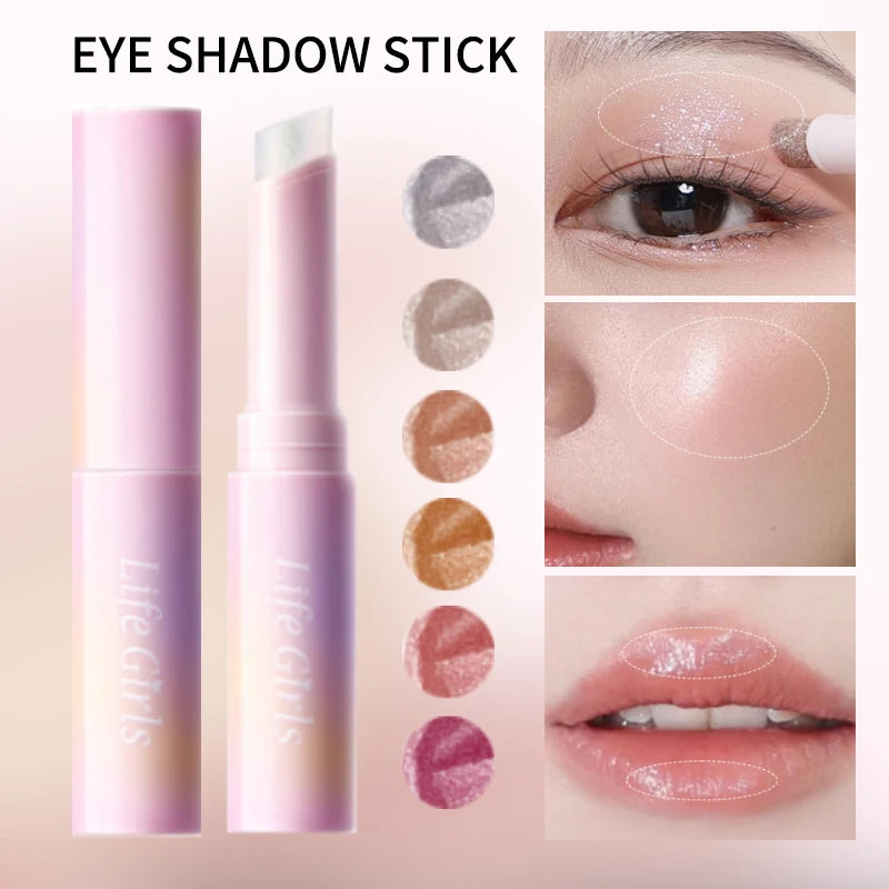 Water-Gloss Shimmer Eyeshadow Stick for Long-Lasting Makeup - 2