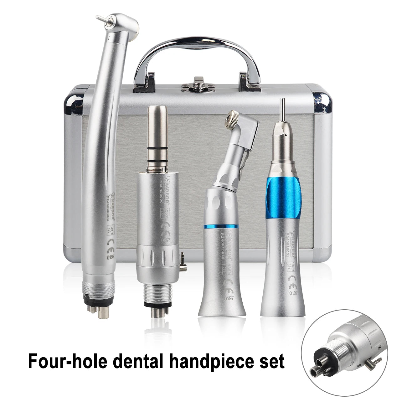 4-Piece Dental Handpiece Kit with Air Motor - 22