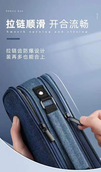 Large Capacity Triple-Layer Stationery and Organizer Pouch