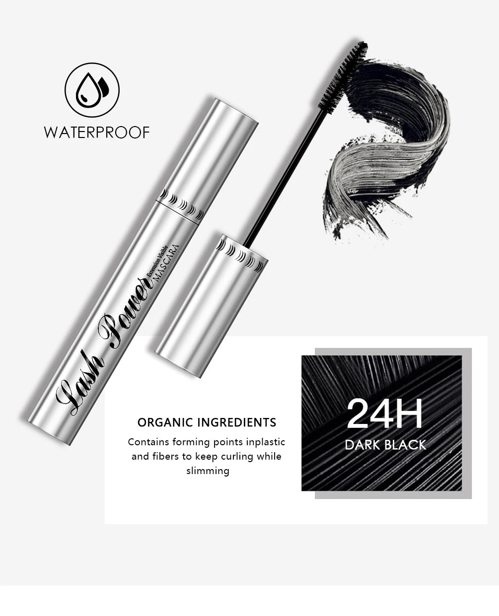 4D Silk Fiber Waterproof Lengthening Mascara - 12