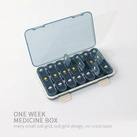 7-Day Portable Weekly Pill Organizer and Medication Dispenser