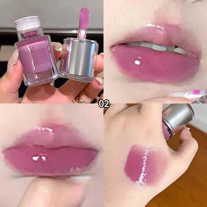 Hydrating Crystal Mirror Lip Gloss for Long-Lasting Shine - 22