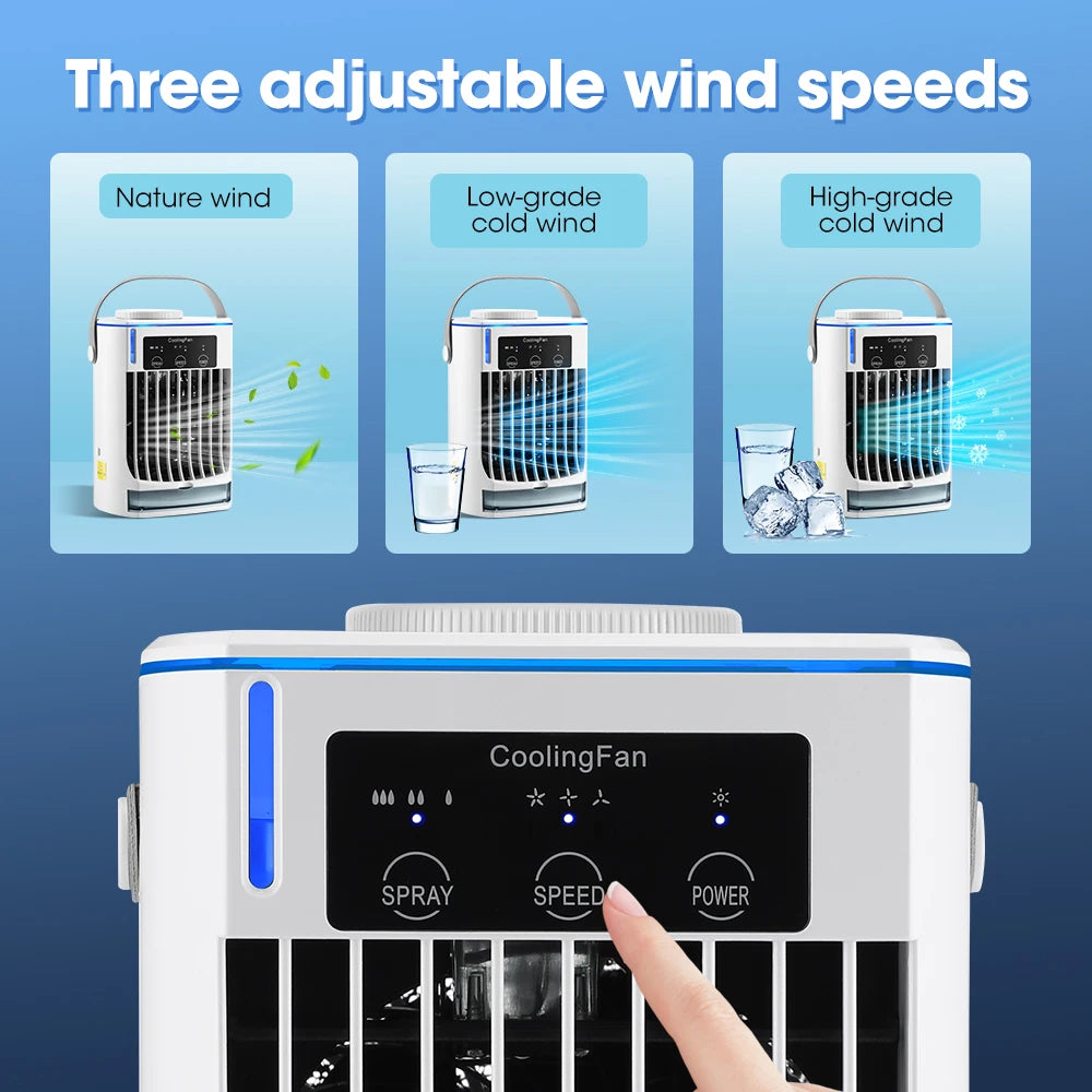 Portable Desktop Air Cooler and Humidifier Fan - 29