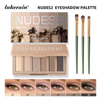 6-Color Matte Eyeshadow Palette with Professional Brush Set