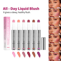Long-Lasting Liquid Blush with Sponge Applicator