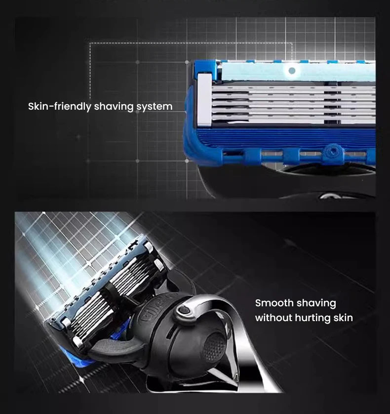 5-Blade Precision Shaving Razor with Magnetic Stand - 12