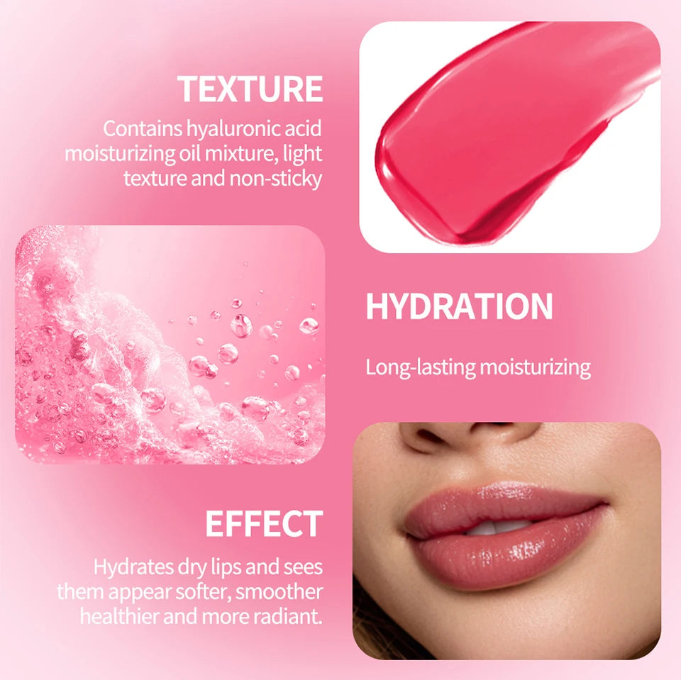 Moisturizing Glow Lip Oil Balm for Smooth Hydrated Lips - 10