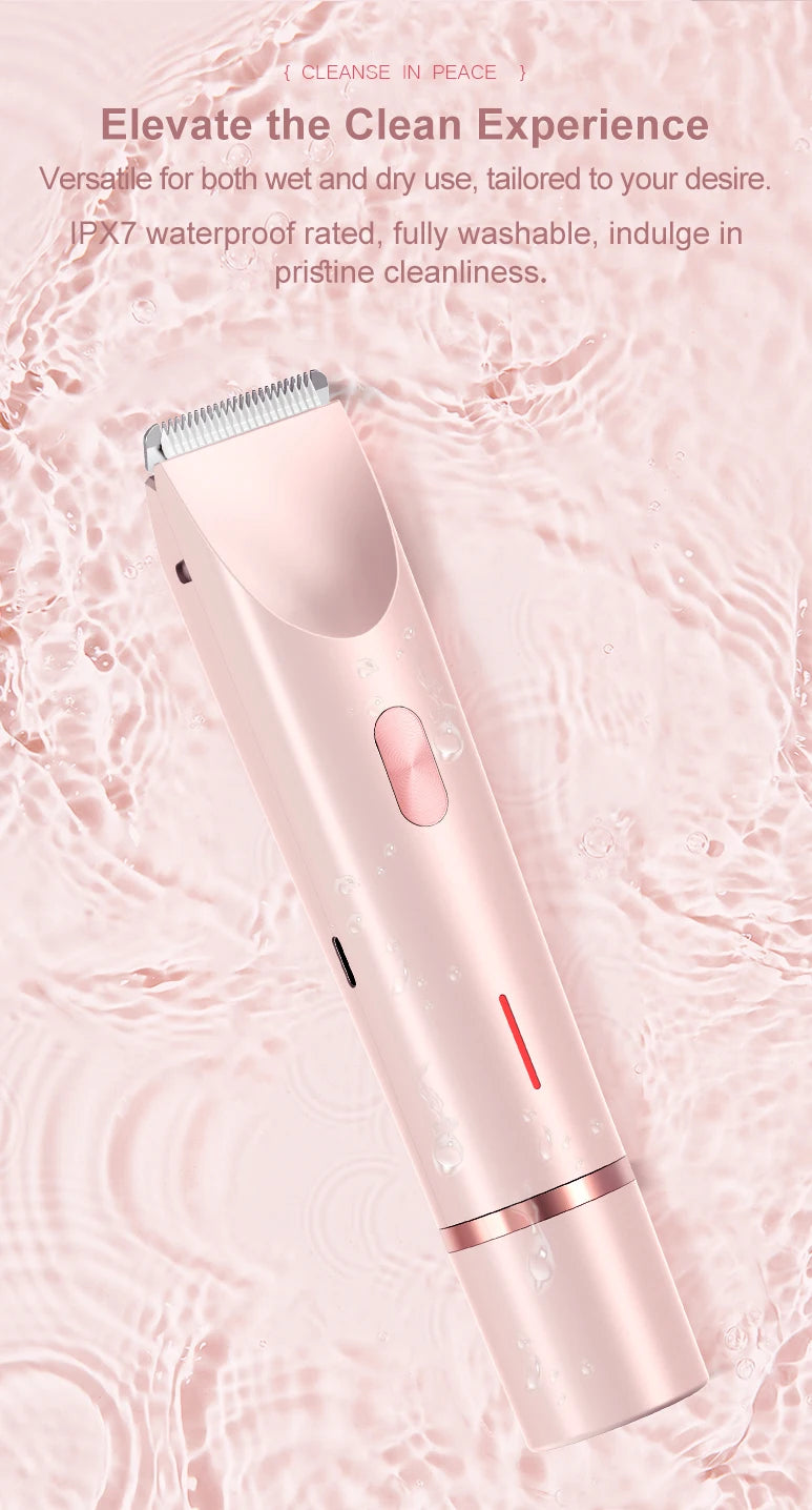 2-in-1 Waterproof Electric Hair Trimmer for Face and Body - 13