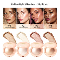Baked Pearl Shimmer Highlighter Powder for Radiant Glow
