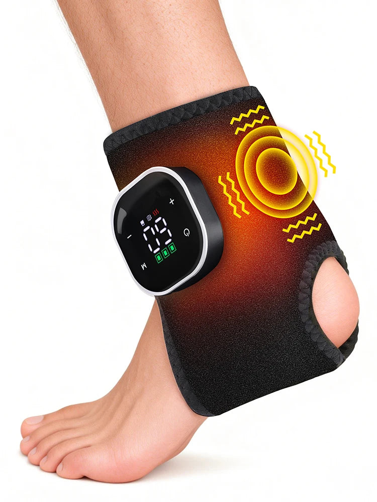 Wireless Heated Ankle Massage Brace for Joint Pain Relief - 32