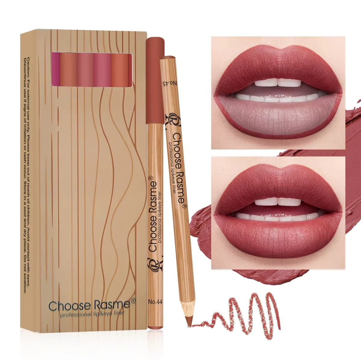 12-Piece Matte Waterproof Lip Liner Pencil Set - 7