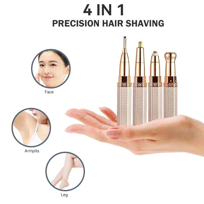 4-in-1 Painless Electric Shaver and Trimmer for Women - 3