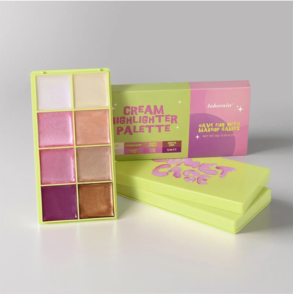 8-Color Cream Blush and Highlighter Makeup Palette - 20