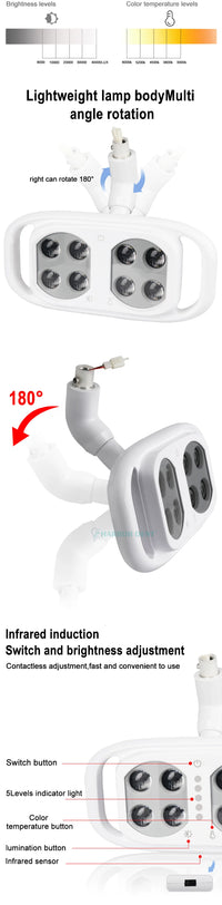 Adjustable LED Dental Chair Lamp with Touch Control