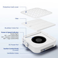 2-in-1 Powerful Nail Dust Collector and Manicure Vacuum