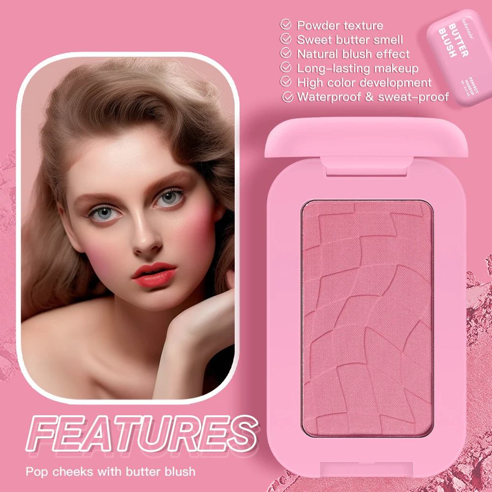 Long-Lasting Waterproof Cream Butter Blush for Natural Glow - 3