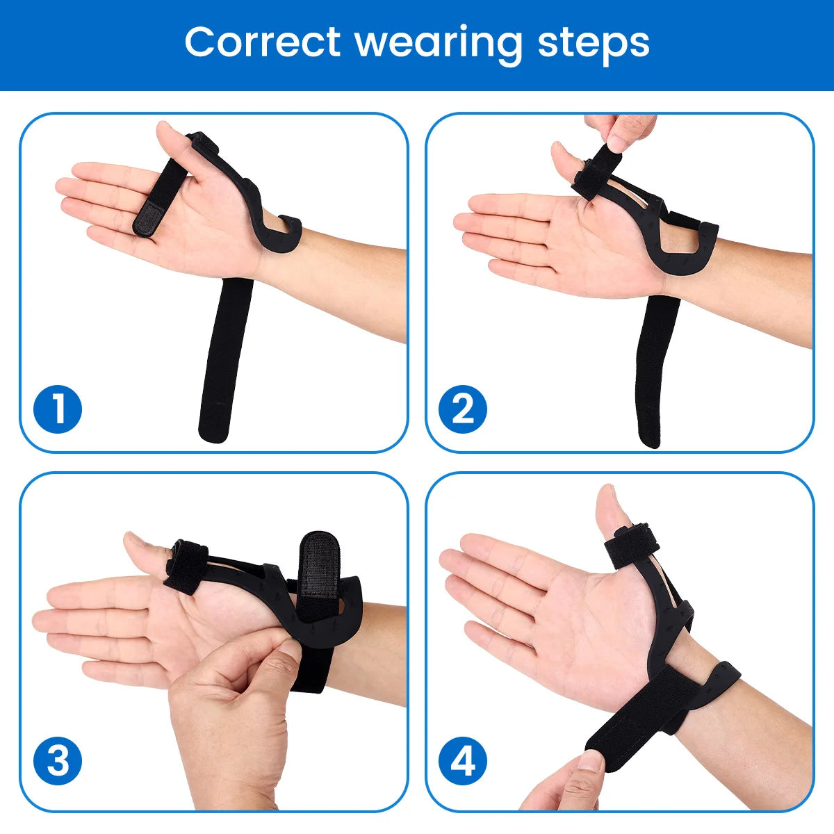 Adjustable Waterproof Silicone Thumb Splint for Pain Relief - 15