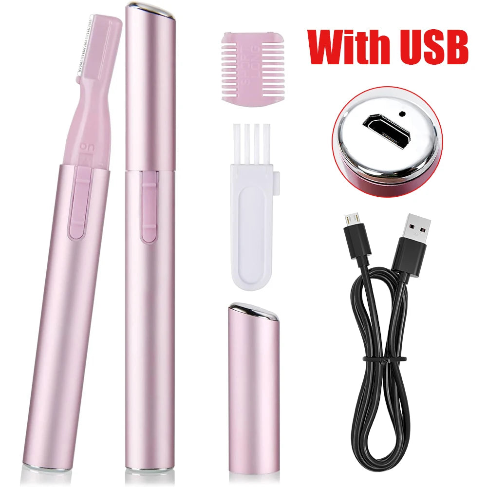 Portable Electric Eyebrow and Facial Hair Precision Trimmer - 16
