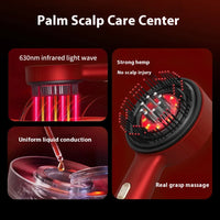Electric Scalp Massage Comb with Red Light & Liquid Applicator