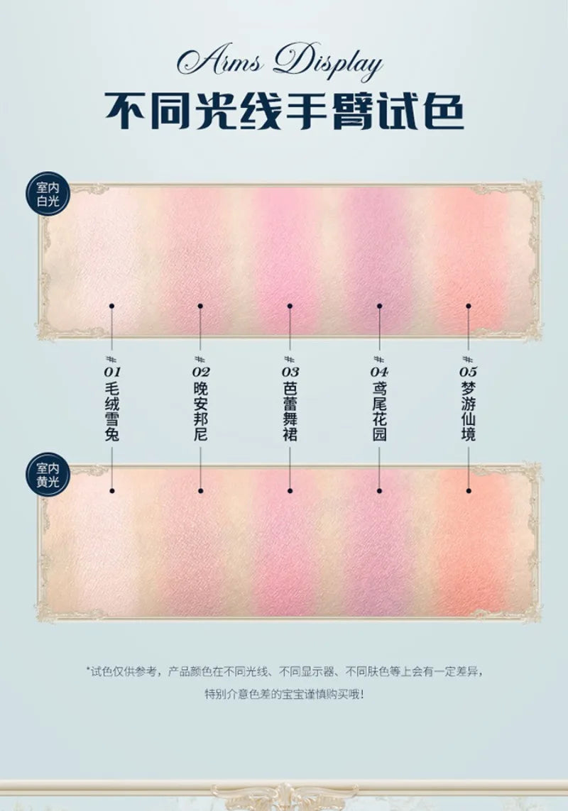 Matte Finish Rose Garden Blush Powder for Natural Cheek Contouring - 15