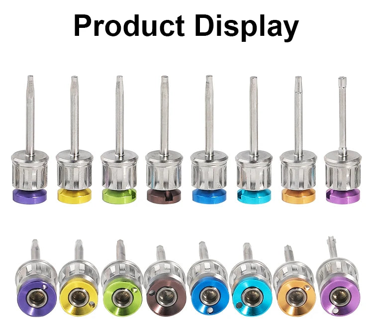 Universal Dental Implant Restoration Screwdriver and Wrench Kit - 10