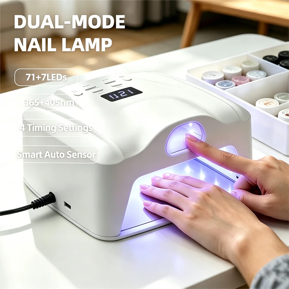 Professional Dual-Mode Gel Nail Curing Lamp with Auto-Sensor - 1