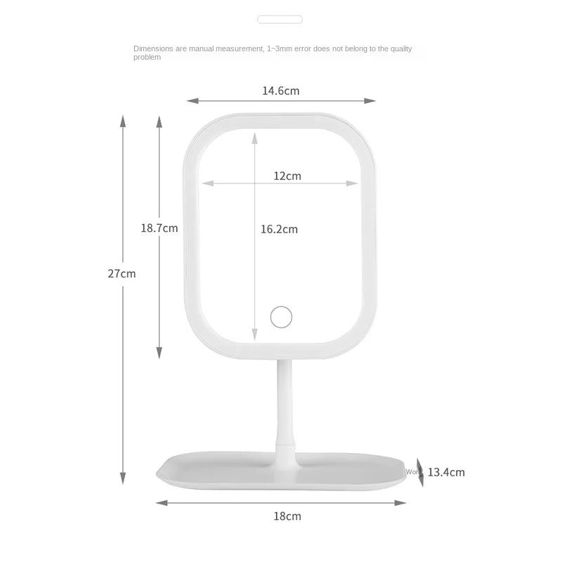 LED Vanity Mirror with 3-Color Adjustable Lighting - 11