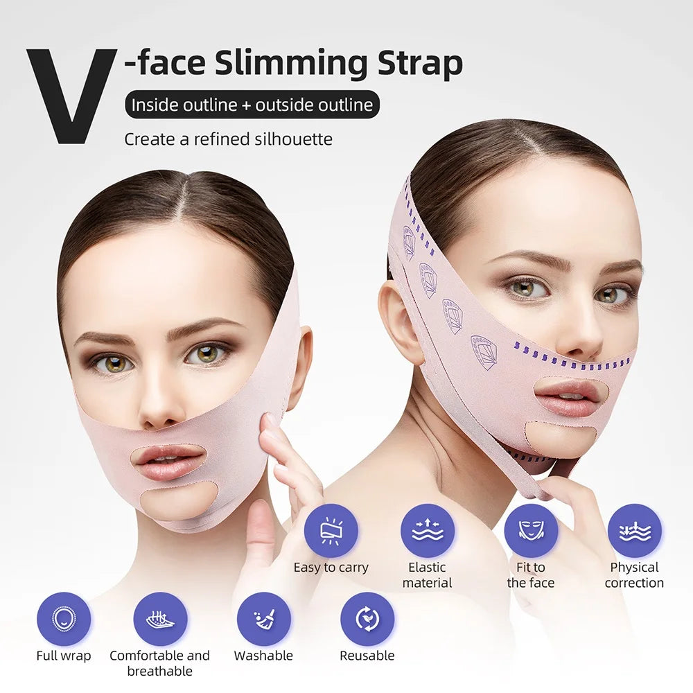 Reusable V-Line Face Slimming and Chin Lifting Strap - 27