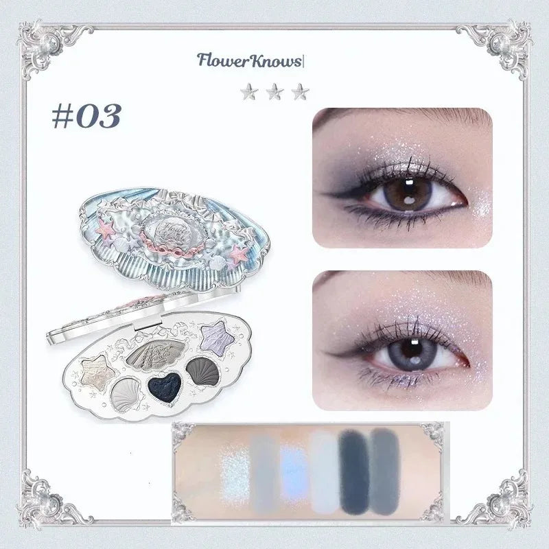 6-Color Swan Ballet Eyeshadow Palette - 40