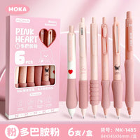 6-Piece Aesthetic Quick-Dry Gel Pen Set