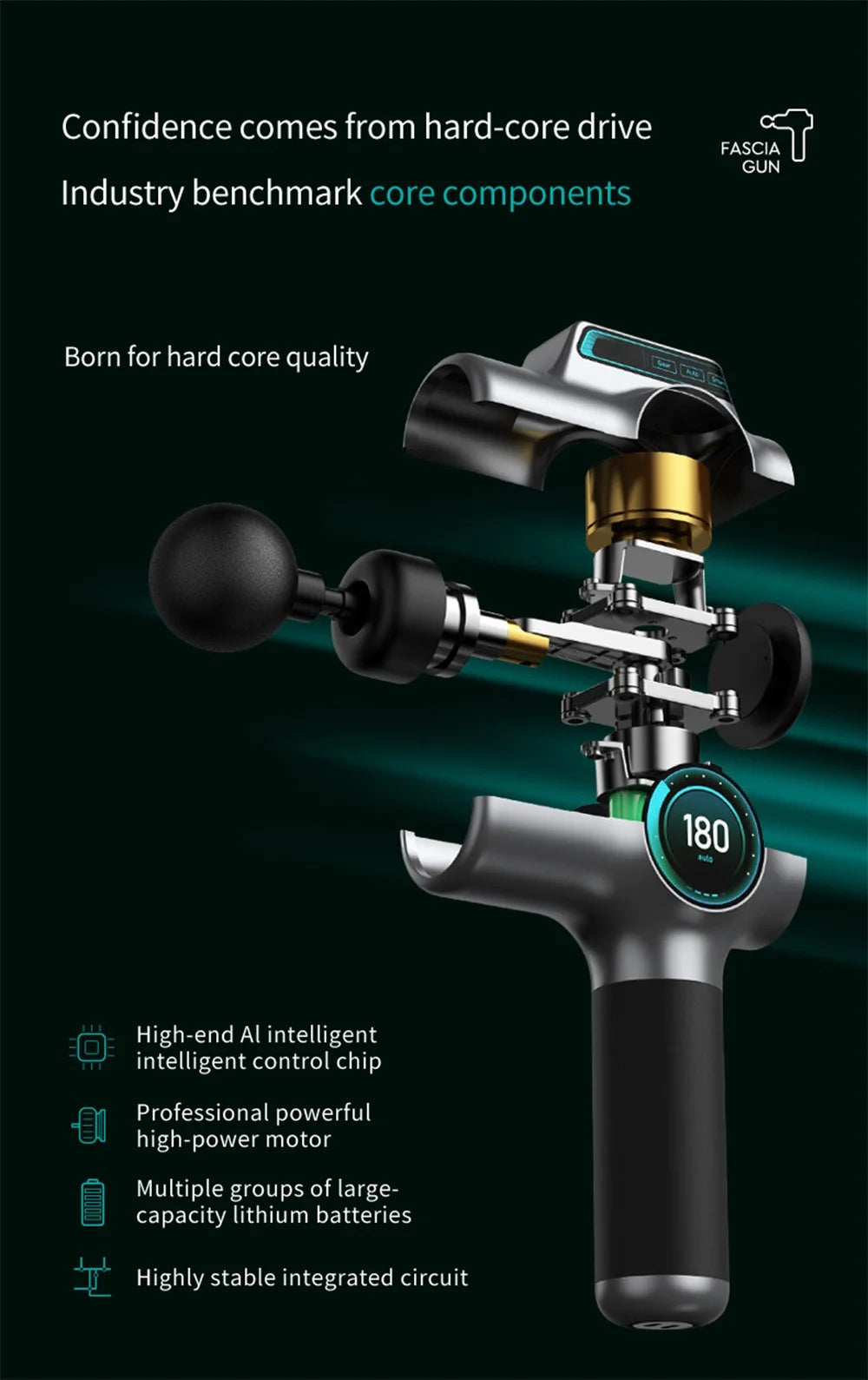 Professional Deep Tissue Percussion Muscle Massage Gun - 9