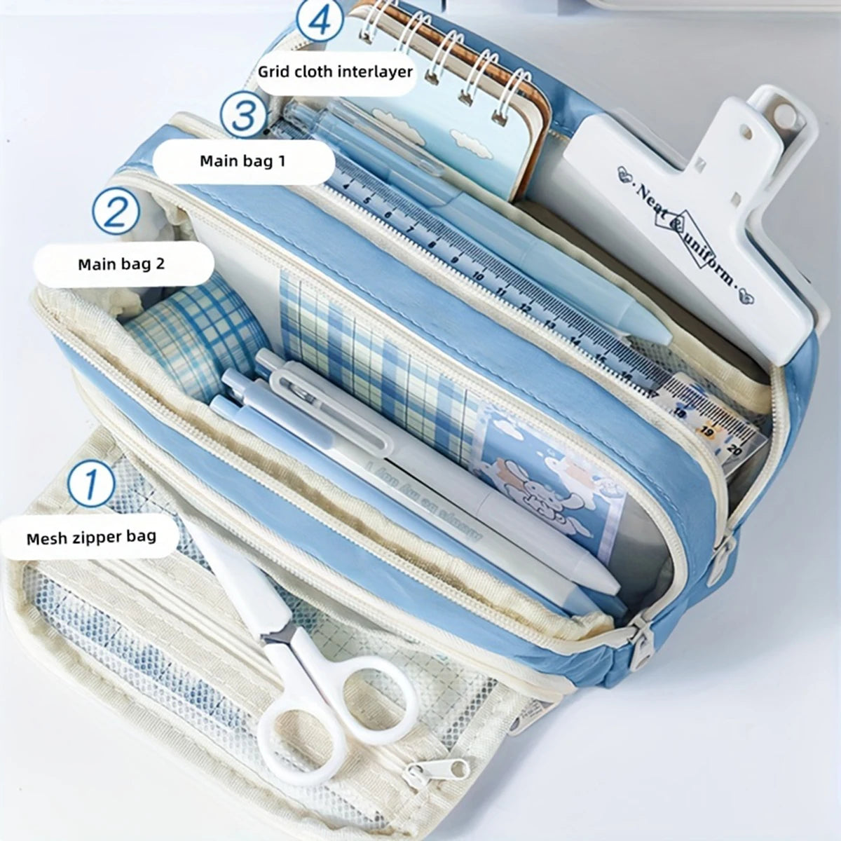 Large Capacity Multi-Layer Pencil Case and Stationery Organizer - 12