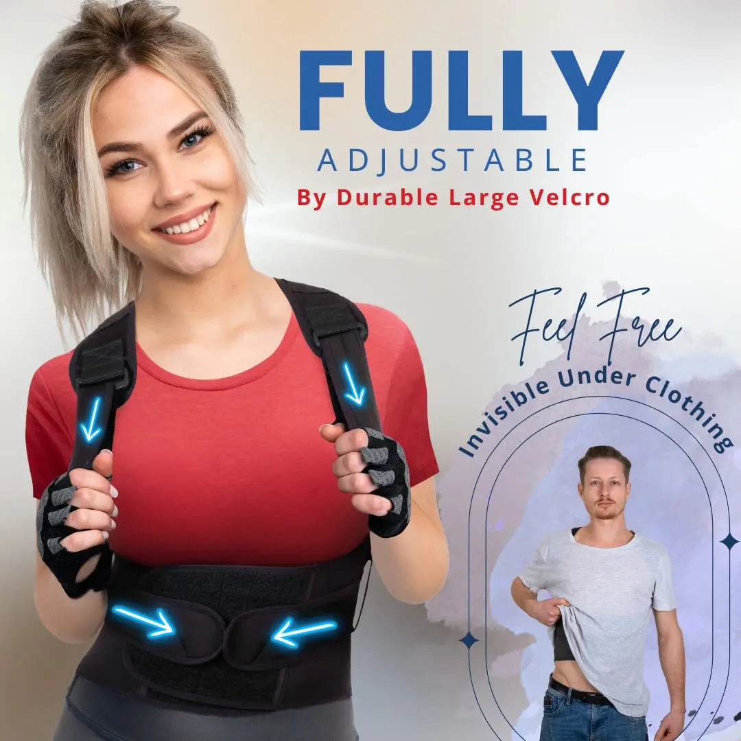 Adjustable Full Back Posture Corrector Brace - 5