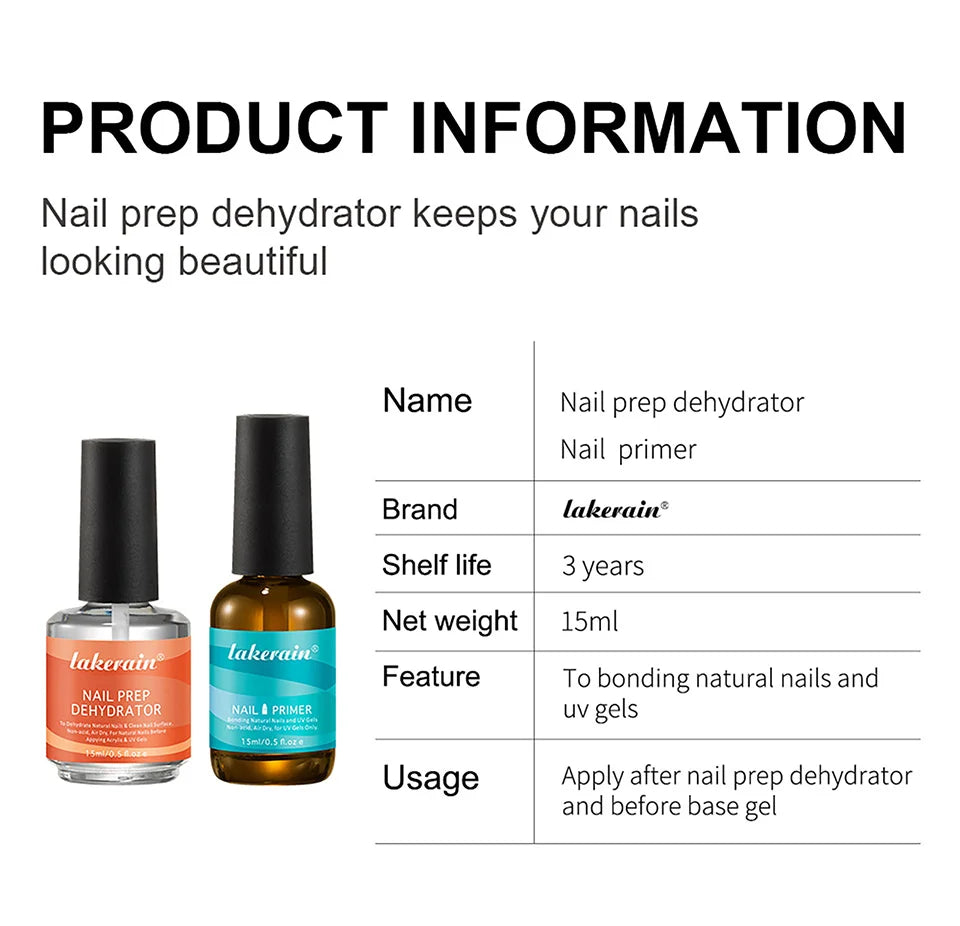 Professional Nail Prep Dehydrator and Primer Set - 15