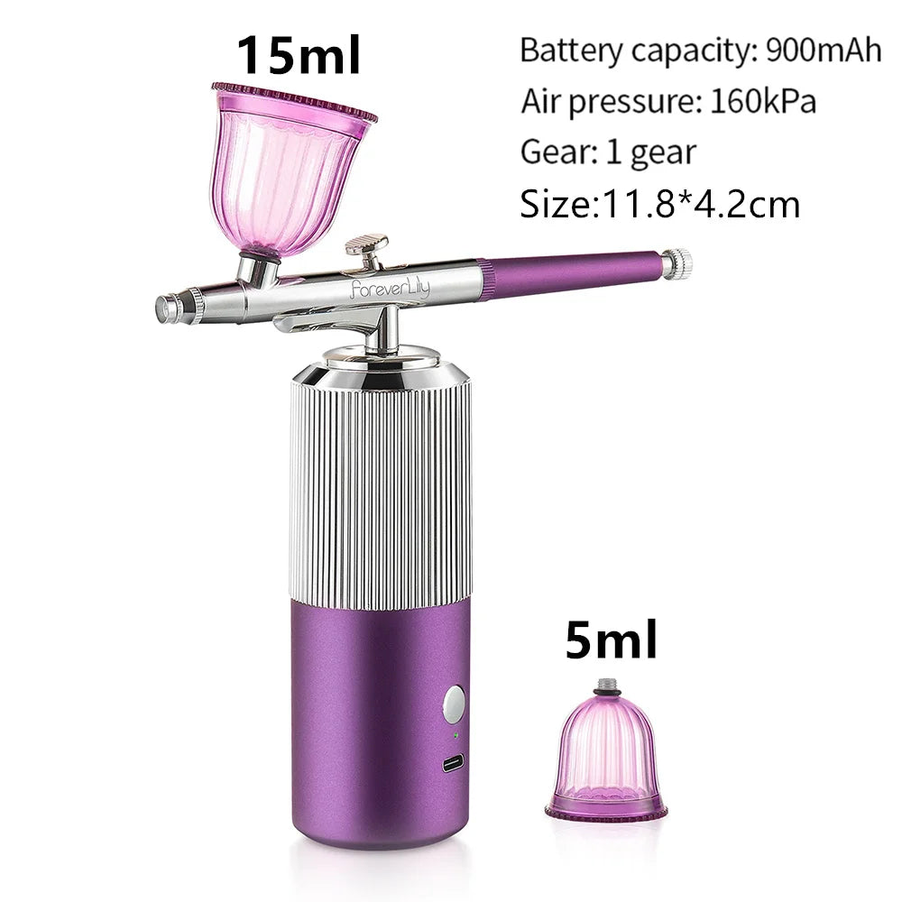 Portable Mini Airbrush Kit for Nail Art and Makeup - 56