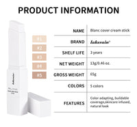 Full Coverage Color-Changing Cream Foundation Stick with Built-in Brush