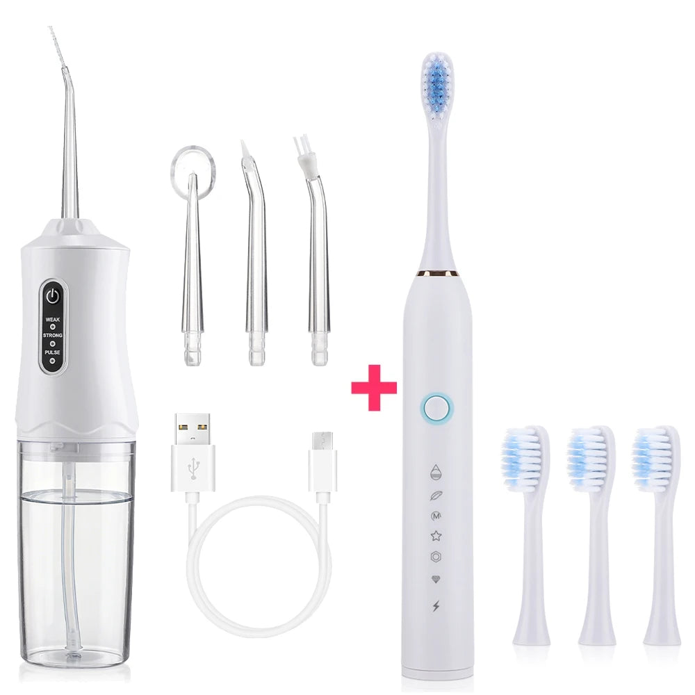 3-in-1 Professional Electric Oral Care and Teeth Whitening Kit - 37