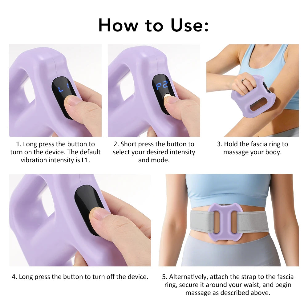 Electric Vibration Fascia Massage Ring for Full-Body Recovery - 14
