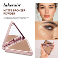 Matte Bronzer Powder for Face Contouring and Shading