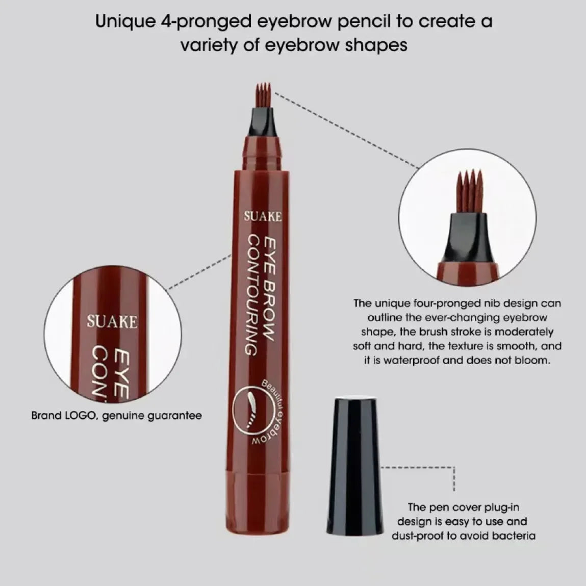 Waterproof 4-Tip Natural Microblading Eyebrow Pen - 3