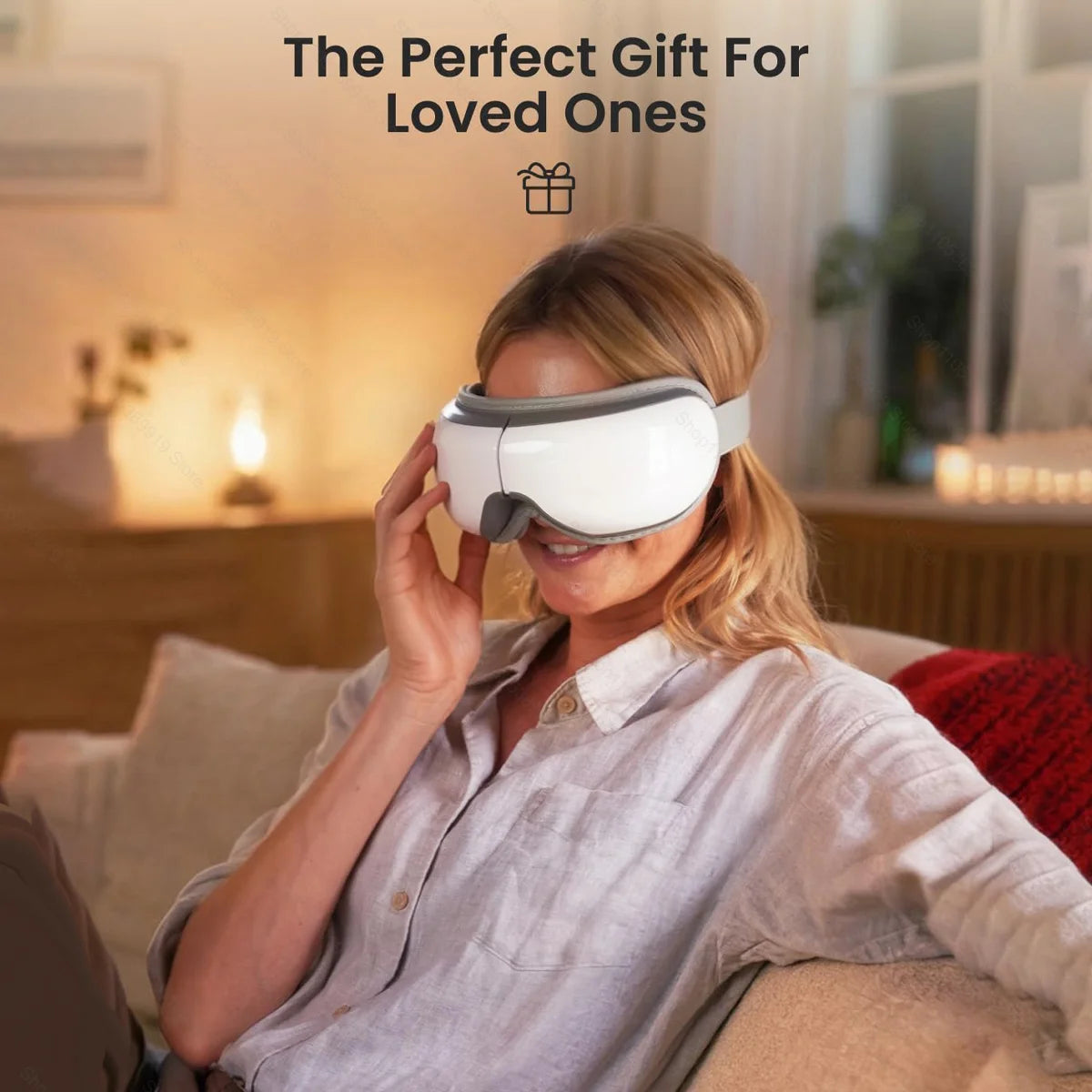 Heated Eye Massager with Vibration and Bluetooth for Stress Relief - 2