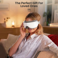 Heated Eye Massager with Vibration and Bluetooth for Stress Relief